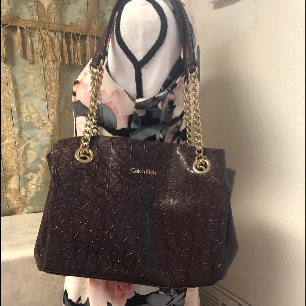 COPY - Brand new Calvin Klein burgundy satchel ha…